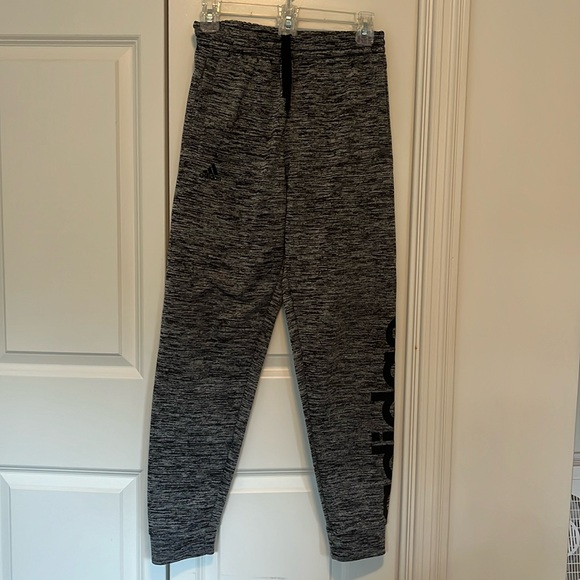 Boys Adidas Gray and Black Sweatpants Size Large - Picture 1 of 8
